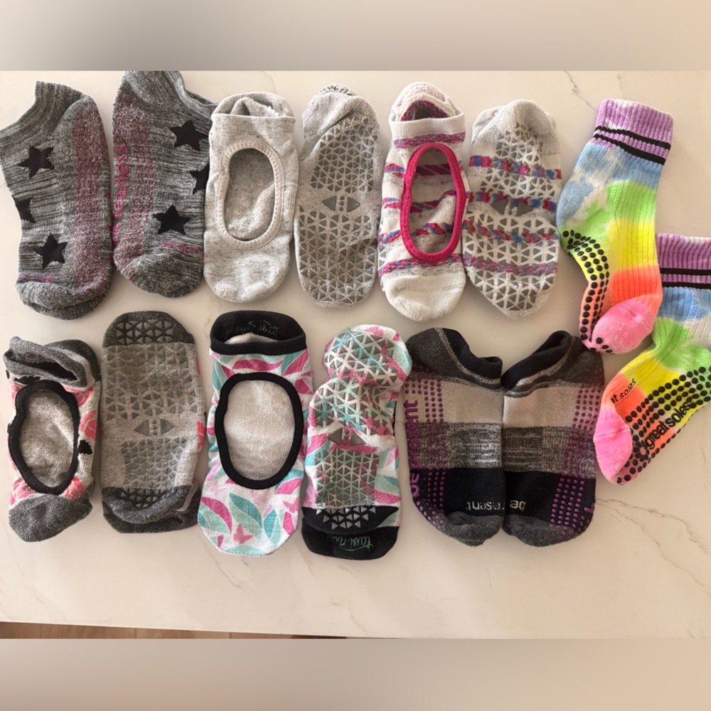 Pilates socks bundle!  7 pairs Grip Socks